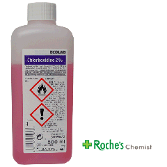 Ecolab Chlorhexidine 2% x 500ml - Chlorhexidine Skin Cleanser
