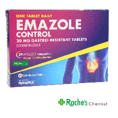 Emazole Control 20mg Esomeprazole tablets x 14 - For  Acid Indigestion