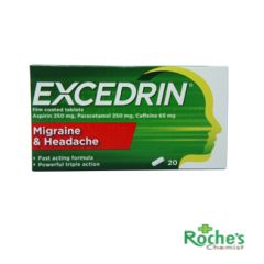 Excedrin film coated tablets x 20