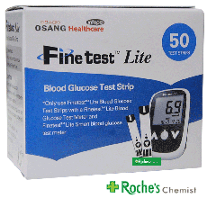 Fine Test Lite Blood Glucose Test Strips x 50