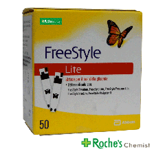 Freestyle Lite Blood Glucose testing Strips x 50 for Diabetes
