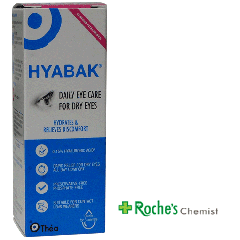 Hyabak 10ml - Moisturizes and lubricates eyes and contact lens
