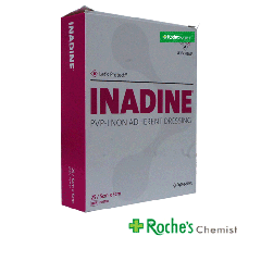 Inadine 5cm  x 5cm x 5 Povidone-Iodine Wound Dressings - For infected wounds
