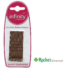 Infinity Brown Hairgrips 18 x 6.4cm