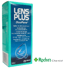Lens Plus OcuPure 120ml Saline for all Contact lenses