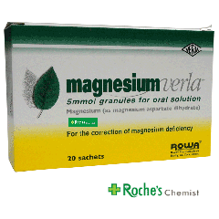 Magnesium Verla Sachets x 20 - For Magnesium Deficiency