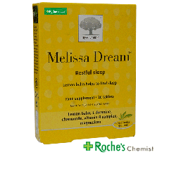 Melissa Dream Lemon Balm Tablets x 20 - For Restful Sleep
