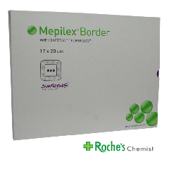Mepilex Border 17cm x 20cm x 5 - Silicone Foam Dressings with adhesive border