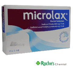 Microlax Rectal Solution 4 x 5ml - For the treatment of Constipation