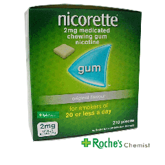 Nicorette 2mg Gum Original Flavour 210 pieces