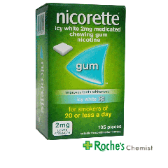 Nicorette Gum 2mg Icy White 105 pieces