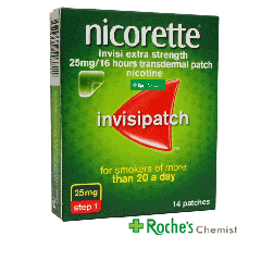 Nicorette Invisi 25mg x 14 Patches - Step 1 - For 20 a day smokers