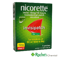 Nicorette Invisi 15mg x 7 Patches - Step 2 - For Smoking Cessation