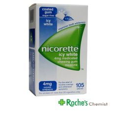 Nicorette Gum ( Nicotine ) 4mg Gum Icy White 105 pieces