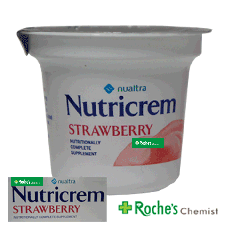 Nutricrem Creme - Thickened Strawberry Flavour 4 x 125g 