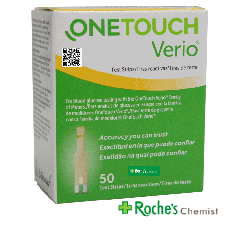 One Touch Verio Test Strips 1 x 50 - Blood Glucose testing strips