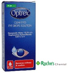 Optrex Clear Eyes Solution 10ml - Removes redness and soothes