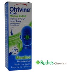 Otrivine Adult Mucus Relief 10ml Menthol