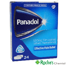 Panadol Film Coated 500mg Paracetamol Tablets x 24 - Easy to Swallow