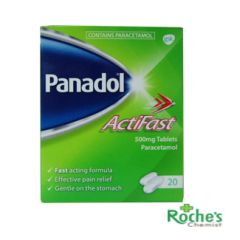 Panadol Actifast 20's 500mg Paracetamol tablets