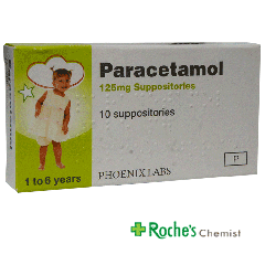 Paracetamol Suppositories 125mg x 10 - For Children