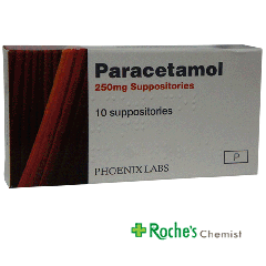 Paracetamol Suppositories 250mg x 10 ( Phoenix Brand)