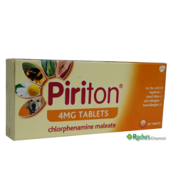 Piriton 4mg Chlorpheniramine Anti-Histamine Allergy / Hayfever tablets x 30