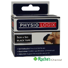 Physiologix Black Tape 5cm x 5m - Black
