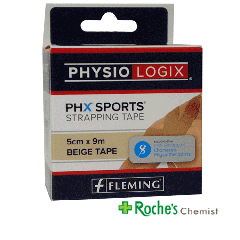 Physiologix PHX Sports Strapping Tape 5cm x 9m - Beige
