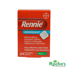 Rennies Peppermint tablets x 24 - For Indigestion