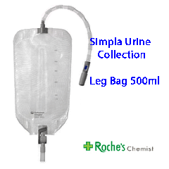 Simpla Urine Leg Bag 500ml with 35cm tubing x 10