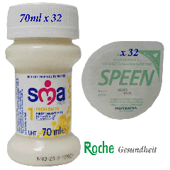 SMA PRO First Ready to Use 70ml x 32 + Nutricia Speen Screw-On Teats x 32