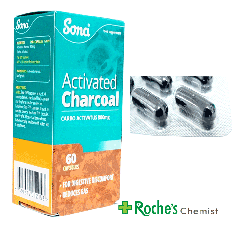 Sona Activated Charcoal Capsules 800mg x 60