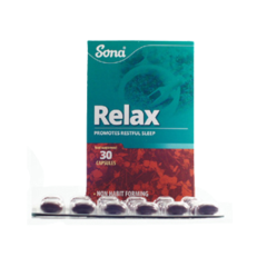 Sona Relax Capsules x 30 - Herbal Remedy to reduce tension and aid sleep
