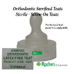 Sterifeed Latex Free Feeding Teats  10 or Box of 100 - Sterile - Orthodontic - Code 1007