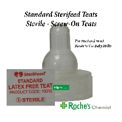 Sterifeed Latex Free Feeding Teats x 10 - Sterile -Standard