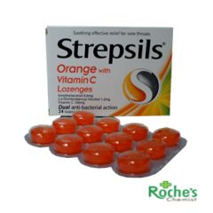 Strepsils Orange and Vitamin C Lozenges x 24