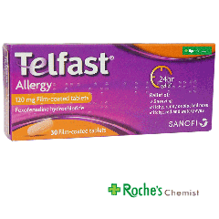 Telfast Allergy 120mg Tablets x 30 - For Allergy and Hayfever