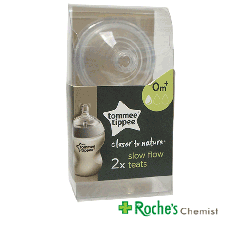 Tommee Tippee Closer to Nature Teats x 2 - Slow Flow