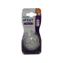 Avent Natural Teats Fast Flow x 2 - For  6 months plus