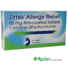 Zirtek Tablets 10mg x 30 - For Hayfever and Allergies
