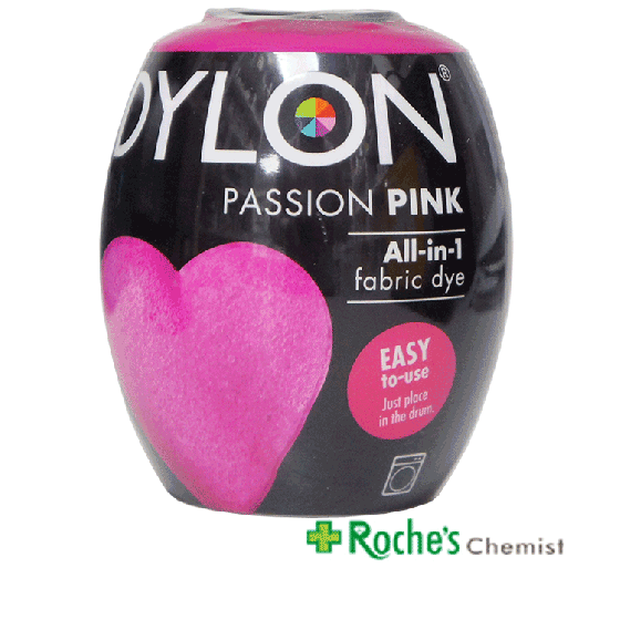 Dylon Machine Dye Passion Pink 350mg from roches chemist bray