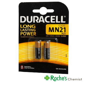 duracell mn21 x 2 batteries (A23 23A V23GA LRV08 roches chemist