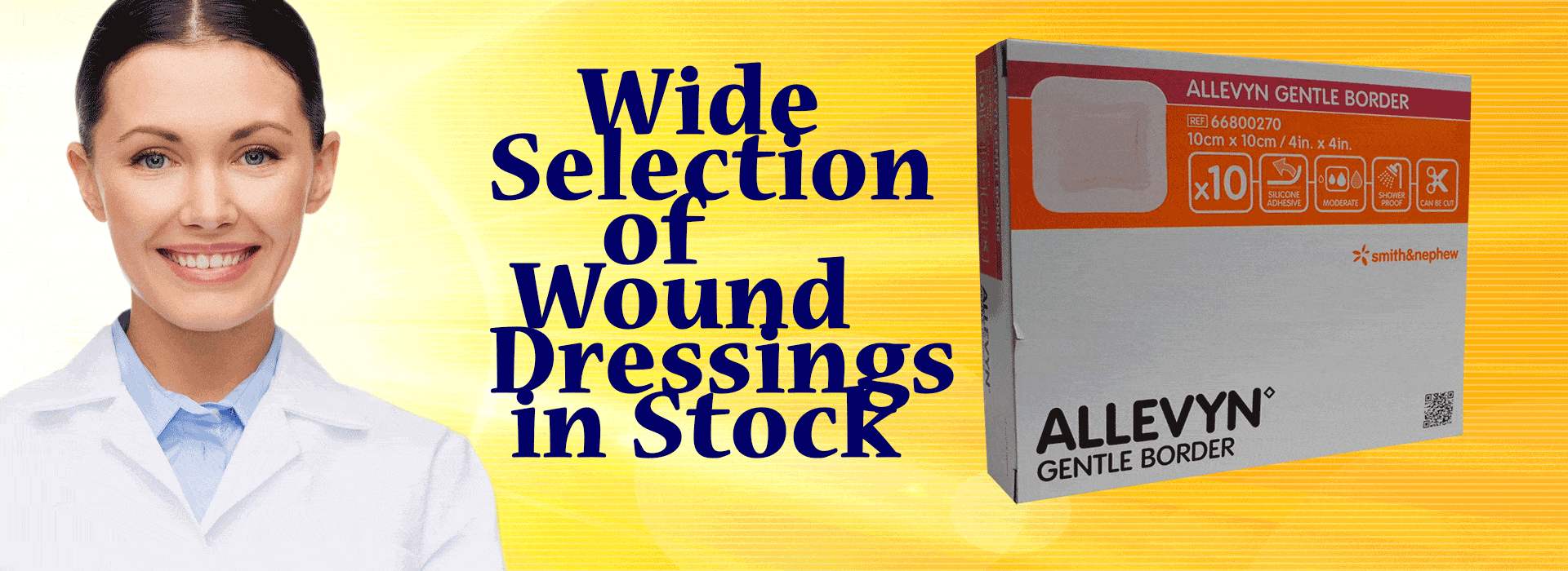 wide selection of wound dressings in stock